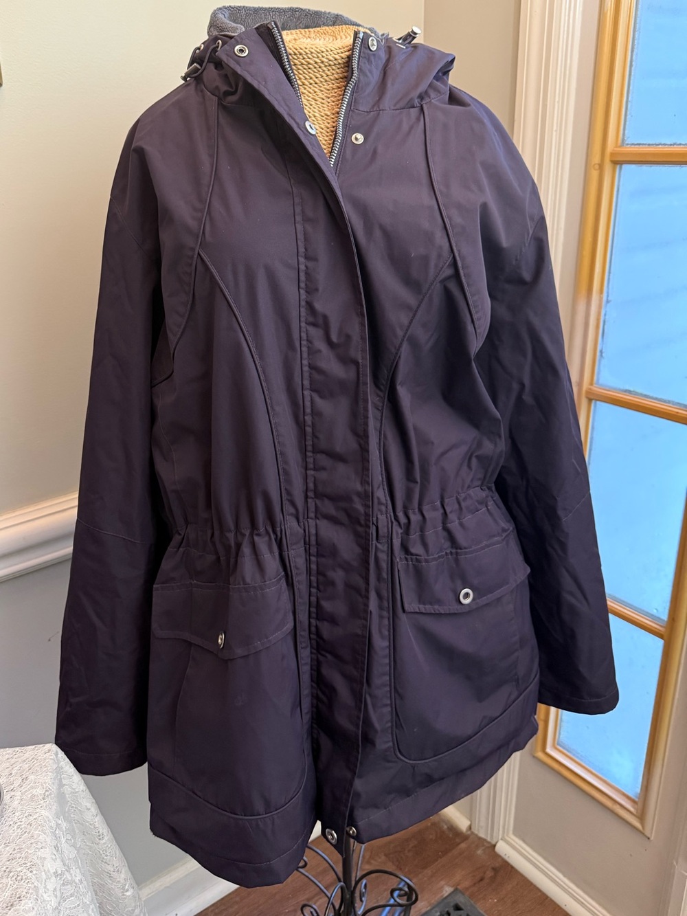 Free Country Navy Hooded Utility Anorak Jacket